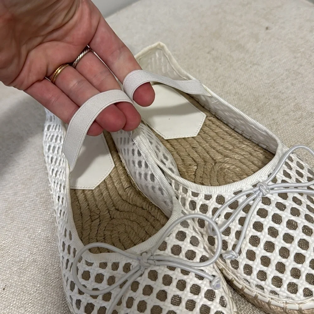 Women's White Espadrille Flats